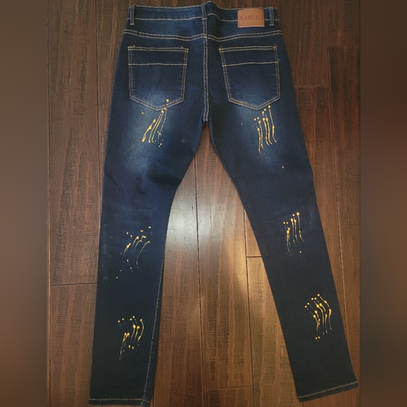 M. Society Slim Straight Distressed Jeans sz 34x32 - Picture 4 of 6